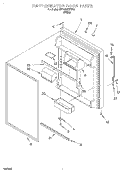 REFRIGERATOR DOOR Diagram and Parts List for 6ET19DKXFW03  Whirlpool Refrigerator