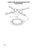 LOWER WASHARM AND STRAINER Diagram and Parts List for KUDA23HYWH1  KitchenAid Dishwasher
