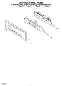 CONTROL PANEL PARTS Diagram and Parts List for KEMC307KBL02  KitchenAid Microwave Oven Combo