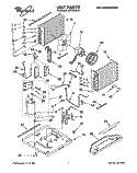 UNIT, LITERATURE Diagram and Parts List for ACR124XA0  Whirlpool Air Conditioner