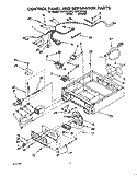 CONTROL PANEL AND SEPARATOR Diagram and Parts List for CSP2761AN2  Whirlpool Dryer