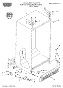 CABINET Diagram and Parts List for RS22AQXFW00  Roper Refrigerator