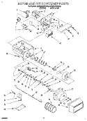 MOTOR AND ICE CONTAINER Diagram and Parts List for 3ED22DQXBN02  Whirlpool Refrigerator