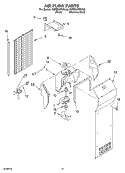AIR FLOW PARTS Diagram and Parts List for KSRB25FKSS03  KitchenAid Refrigerator