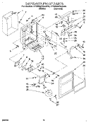 DISPENSER FRONT Diagram and Parts List for 4YED25PWAW00  Whirlpool Refrigerator