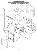 UPPER OVEN Diagram and Parts List for GBD307PDQ7  Whirlpool Wall Oven