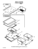SHELF PARTS Diagram and Parts List for W8TXNGMWQ02  Whirlpool Refrigerator