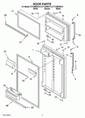 DOOR PARTS Diagram and Parts List for ET1CHMXKB10  Whirlpool Refrigerator