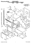 OVEN PARTS Diagram and Parts List for KEBC206KSS04  KitchenAid Wall Oven