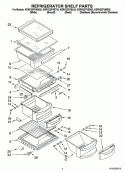 REFRIGERATOR SHELF PARTS Diagram and Parts List for KSRV22FVSS02  KitchenAid Refrigerator