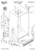 CABINET Diagram and Parts List for 3VED27DQFW00  Whirlpool Refrigerator