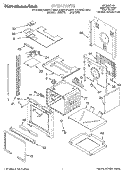 OVEN Diagram and Parts List for KEBS107DAL1  KitchenAid Wall Oven