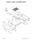 Part Location Diagram of W10409136 Whirlpool RAIL-PAN