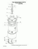 TUB AND BASKET PARTS Diagram and Parts List for YLTE5243DQ9  Whirlpool Washer Dryer Combo