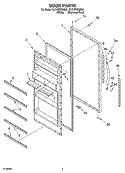 DOOR PARTS Diagram and Parts List for EL7ATRRMS01  Whirlpool Refrigerator