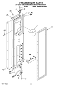 FREEZER DOOR PARTS Diagram and Parts List for KSSS48QMB03  KitchenAid Refrigerator