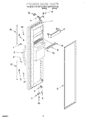 FREEZER DOOR Diagram and Parts List for 6ED25DQXFB00  Whirlpool Refrigerator