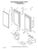 REFRIGERATOR DOOR PARTS Diagram and Parts List for KBFS20EVMS11  KitchenAid Refrigerator