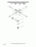 LOWER WASHARM AND STRAINER PARTS Diagram and Parts List for KUDC03FVBL4  KitchenAid Dishwasher