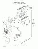 ICEMAKER PARTS Diagram and Parts List for ED5NHGXVQ01  Whirlpool Refrigerator