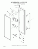 REFRIGERATOR DOOR PARTS Diagram and Parts List for ID3CHEXWS00  Whirlpool Refrigerator