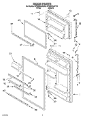 DOOR Diagram and Parts List for 8ET8WPKXKQ00  Whirlpool Refrigerator