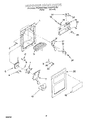 DISPENSER FRONT Diagram and Parts List for ED22GWXFW03  Whirlpool Refrigerator