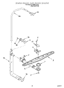 UPPER WASH AND RINSE Diagram and Parts List for KUDI25CHBS0  KitchenAid Dishwasher