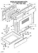 DOOR AND DRAWER PARTS Diagram and Parts List for GLP84900  Whirlpool Range
