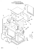 OVEN Diagram and Parts List for RB760PXBQ2  Whirlpool Wall Oven