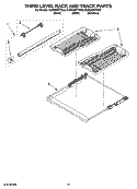 THIRD LEVEL RACK AND TRACK PARTS Diagram and Parts List for KUDU03FTBL2  KitchenAid Dishwasher