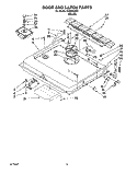 DOOR AND LATCH Diagram and Parts List for KUDB230B0  KitchenAid Dishwasher