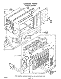 CABINET Diagram and Parts List for AC1504XS0  Whirlpool Air Conditioner