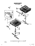 DISHRACK Diagram and Parts List for DU9200XX1  Whirlpool Dishwasher
