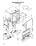 TUB ASSEMBLY Diagram and Parts List for DU8550XX0  Whirlpool Dishwasher