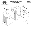 CONTROL PANEL PARTS Diagram and Parts List for MHE14XMD1  Roper Microwave