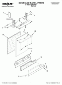 DOOR AND PANEL PARTS Diagram and Parts List for IUD9750VS0  Whirlpool Dishwasher