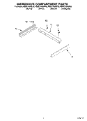 MICROWAVE COMPARTMENT PARTS Diagram and Parts List for KBMC140HSS03  KitchenAid Microwave Oven Combo