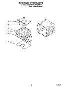 INTERNAL OVEN PARTS Diagram and Parts List for RS610PXGW11  Whirlpool Range