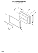 FREEZER DOOR PARTS Diagram and Parts List for GT2SHMXLS01  Whirlpool Refrigerator