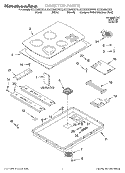 SECTION Diagram and Parts List for KECC508GSS2  KitchenAid Cooktop