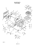 OVEN Diagram and Parts List for B5008B1  Roper Range
