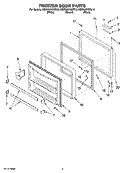 FREEZER DOOR PARTS Diagram and Parts List for KBRS22KGWH13  KitchenAid Refrigerator