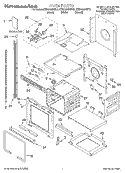 OVEN, LITERATURE Diagram and Parts List for KEBC208HBL0  KitchenAid Wall Oven