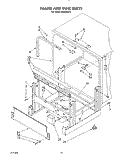 FRAME AND TANK Diagram and Parts List for KUDI220T0  KitchenAid Dishwasher