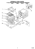 INTERNAL OVEN PARTS Diagram and Parts List for KEMC307KBL04  KitchenAid Microwave Oven Combo