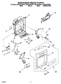 Part Location Diagram of 2301399B Whirlpool COVER-FRNT