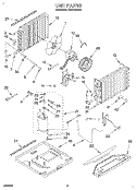 UNIT, LITERATURE Diagram and Parts List for CAH12WB41  Crosley Air Conditioner