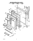 REFRIGERATOR DOOR Diagram and Parts List for KTRS22KAAL01  KitchenAid Refrigerator