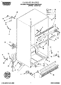CABINET Diagram and Parts List for RT22AKXBW00  Roper Refrigerator